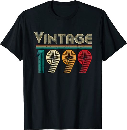 Discover T-shirt para Homem e Mulher Vintage 1999 Retro Presente de Aniversário