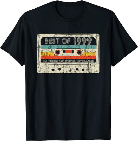 Discover T-shirt Unissexo Best Of 1999 Retro Cassete