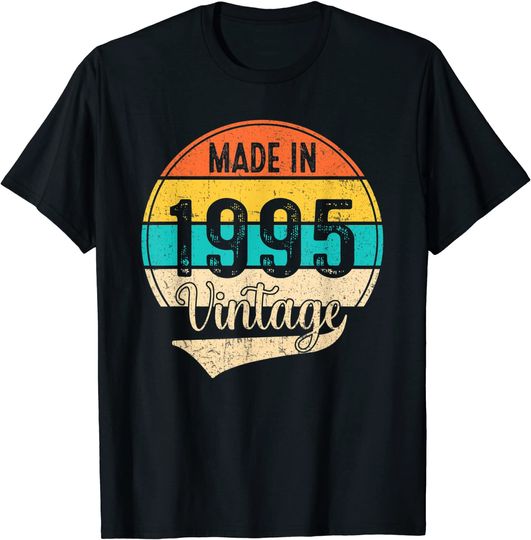 Discover T-shirt Unissexo Made In 1995 Vintage