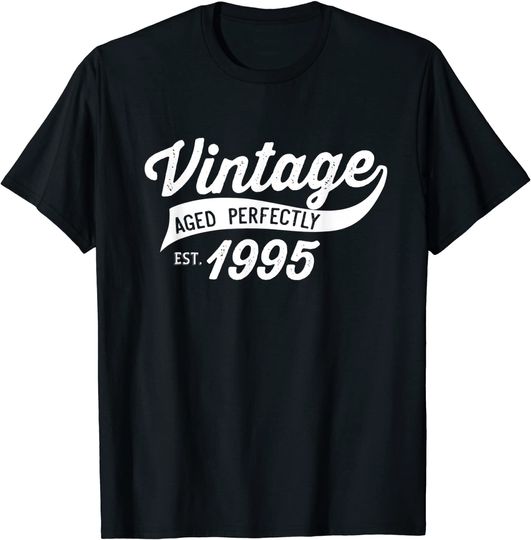 Discover T-shirt Unissexo Vintage Est 1995 Presente de Aniversário