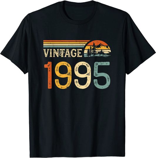 Discover T-shirt para Homem e Mulher Vintage Pôr do Sol 1995