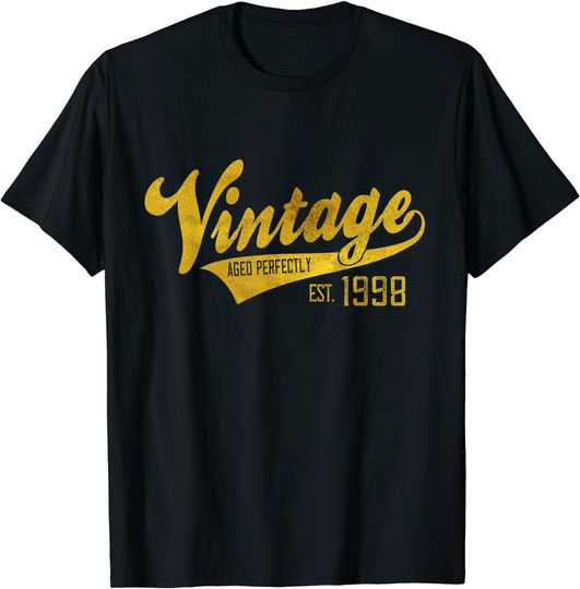 Discover T-shirt Unissexo Vintage Aged Perfectly 1998