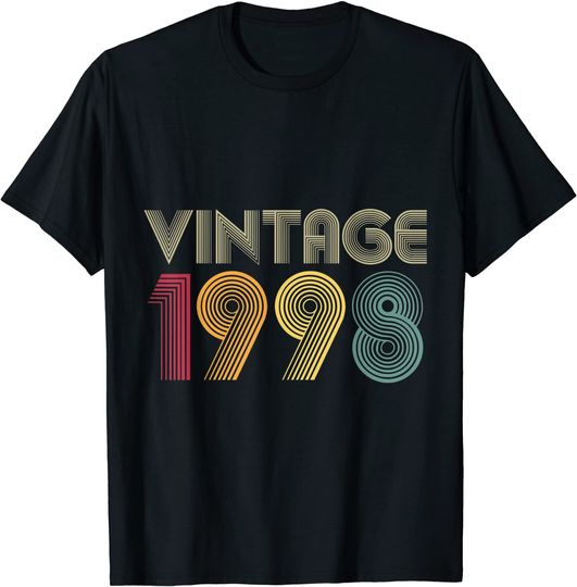 T-shirt Unissexo Presente de Aniversário Vintage 1998