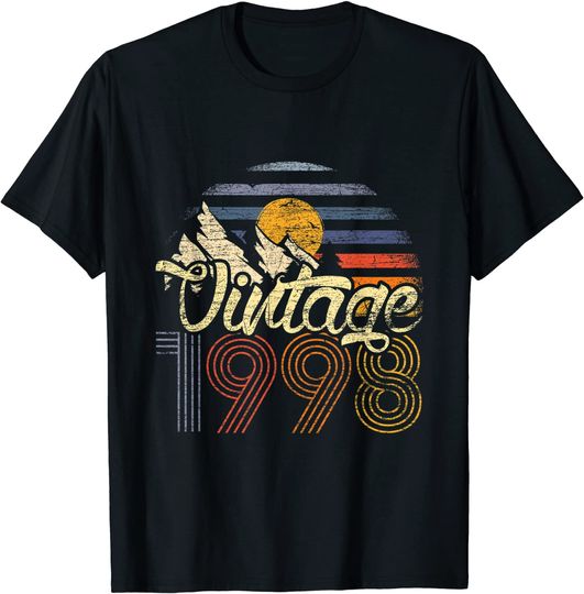 Discover T-shirt para Homem e Mulher Vintage 1998 Presente de Aniversário