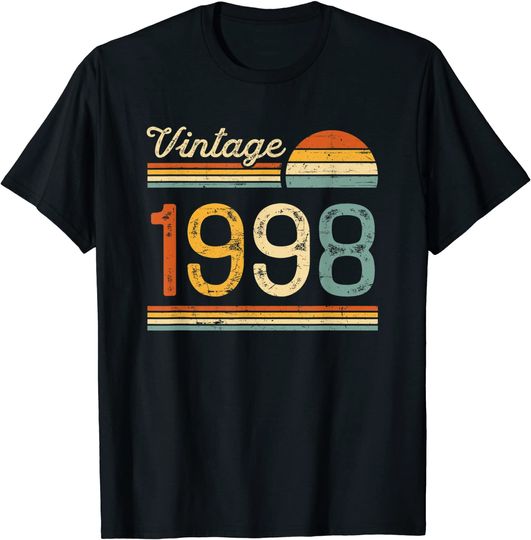 Discover T-shirt Unissexo Simples Vintage 1998 Presente de Aniversário