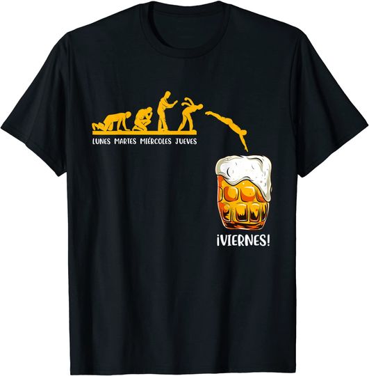 Discover T-shirt Unissexo Presente Original com Cerveja