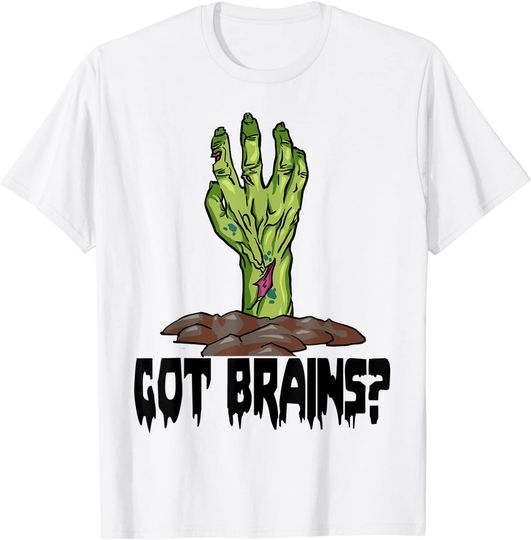 Discover T-shirt Unissexo Halloween Zombie Got Brain