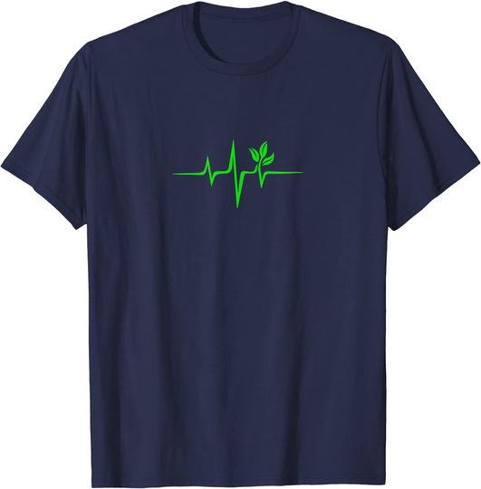 Discover T-shirt Unissexo Simples Batimento Cardíaco Vegano Vegetal