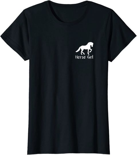 Discover T-shirt da Mulher com Cavalo Pequeninho Horse Girl