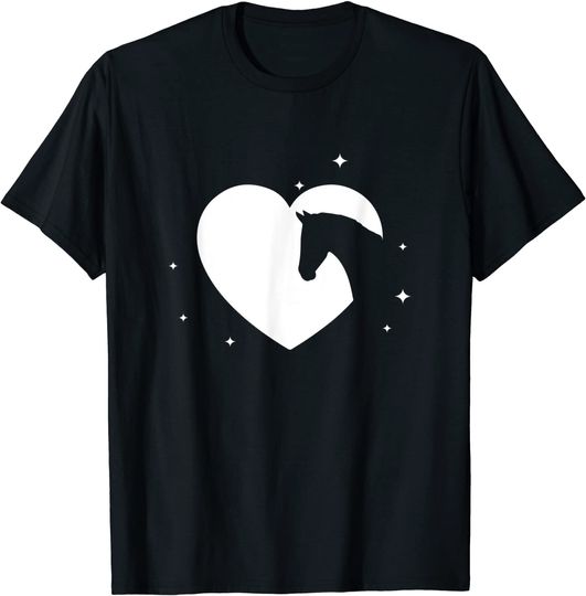 Discover T-shirt Unissexo Cavalo no Coração Presente para os Amantes de Cavalos
