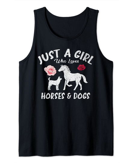 Discover Camisola sem Mangas Just A Girl Who Loves Horses And Dog