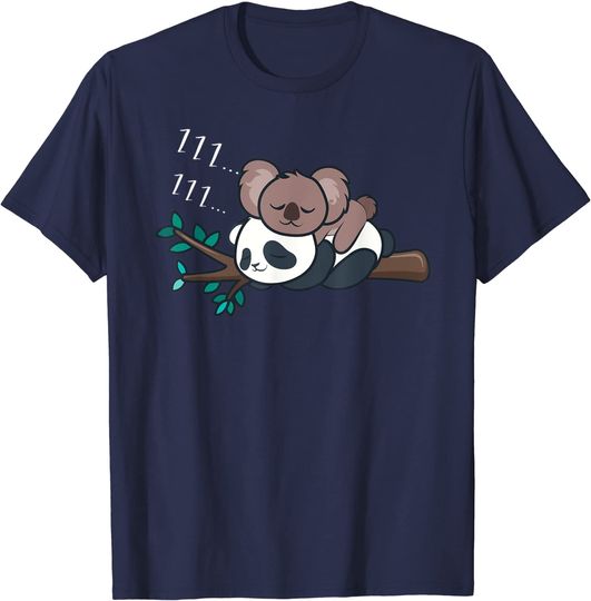 Discover T-shirt Unissexo Koala Dorme no Urso de Panda
