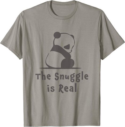 T-shirt Unissexo com Desenho de Panda The Snuggle Is Real