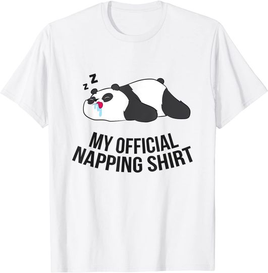 T-shirt para Homem e Mulher Panda My Official Napping