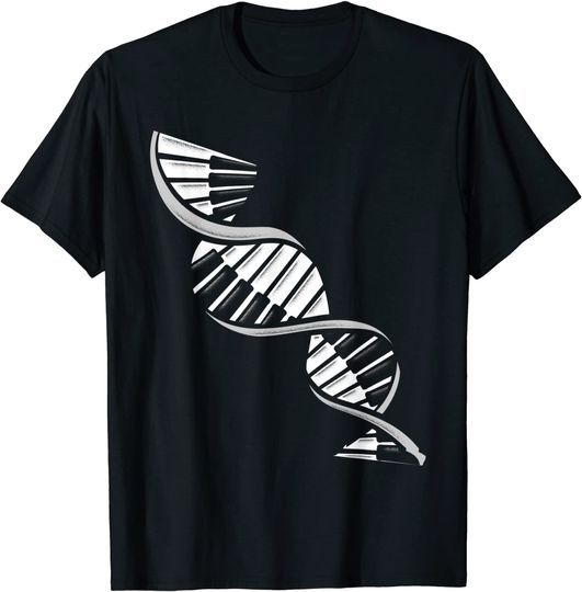 Discover T-shirt para Homem e Mulher Piano É Meu DNA