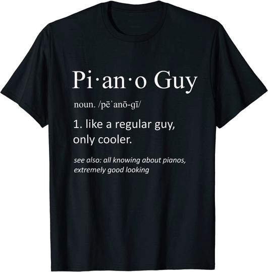 Discover T-shirt Unissexo Definição de Piano