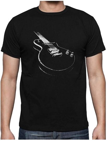 Discover T-shirt para Homem com Estampa de Guitarra