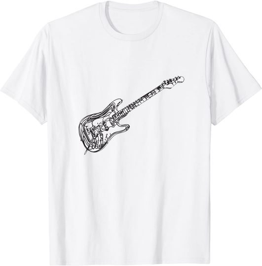 Discover T-shirt Unissexo Guitarrista Elétrico Guitarrista de Música Rock