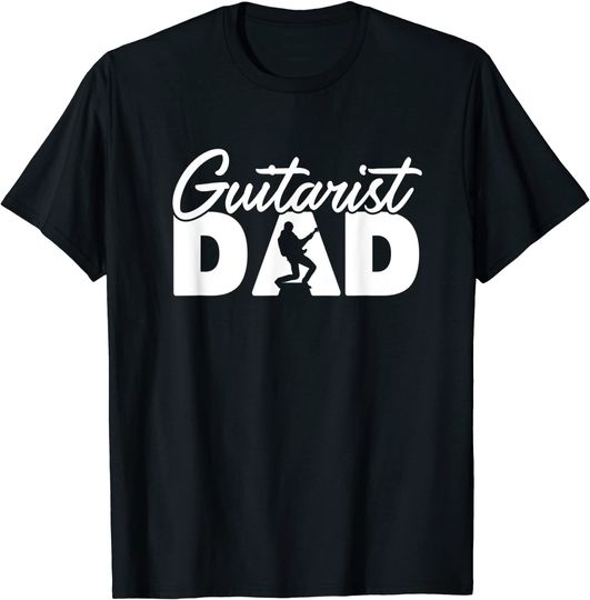 Discover T-shirt para Homem Guitarist Dad Presente no Dia do Pai