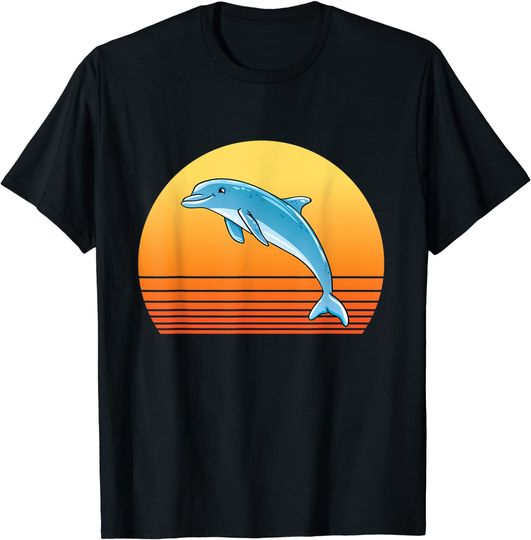 Discover T-shirt Unissexo Retro Amante Do Sol Os Golfinhos