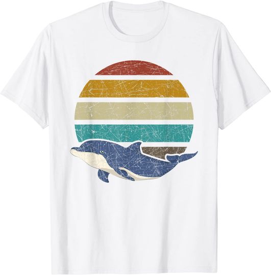 Discover T-shirt Unissexo Retro com Estampa de Golfinho