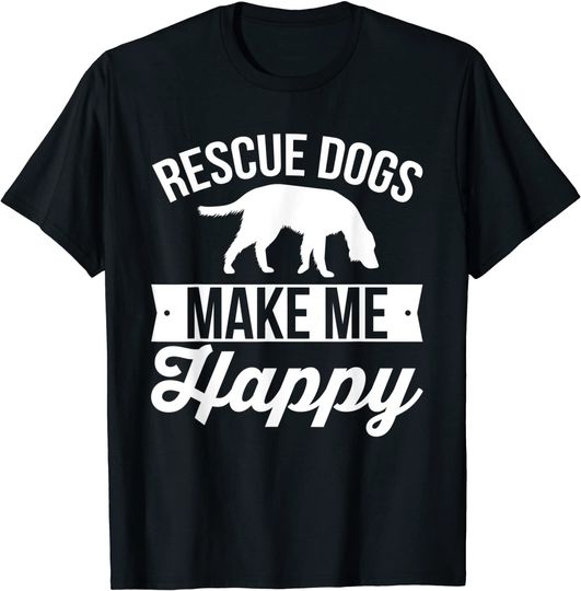 Discover T-shirt Unissexo Resgate de Animais Adoção de Cães