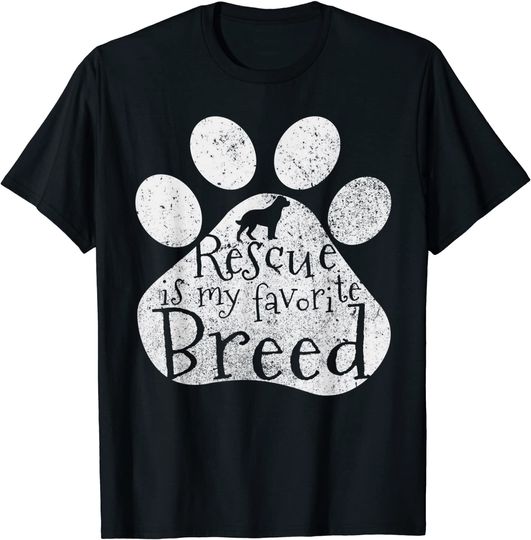 Discover T-shirt Unissexo Rescue Is My Favorite Breed