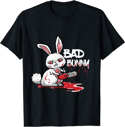 Discover T-shirt Unissexo Bad Bunny Coelho em Halloween