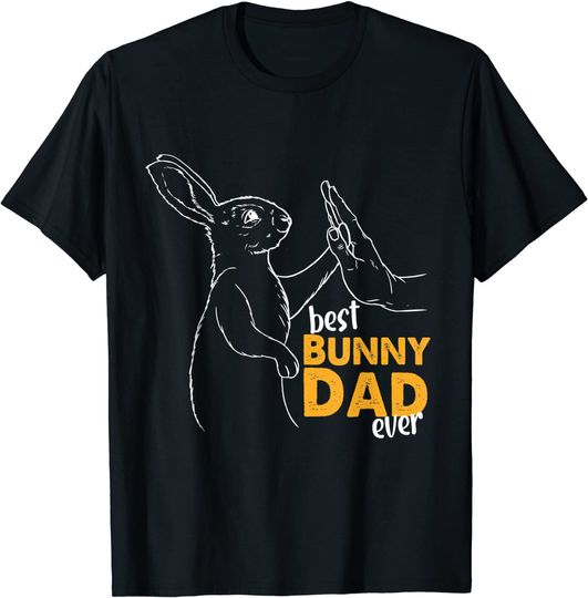 Discover T-shirt para Homem Best Bunny Dad Ever Presente no Dia dos Pais