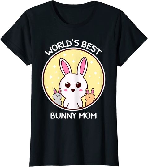 Discover T-shirt para Mulher World’s Best Bunny Mom