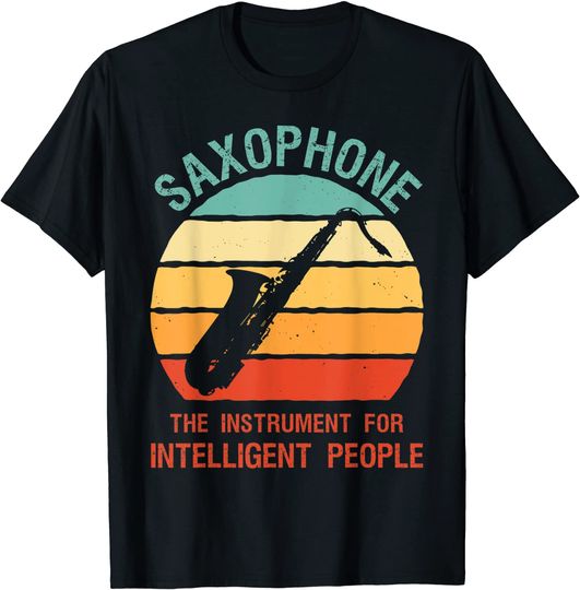 Discover T-shirt Unissexo de Manga Curta Saxophone The Instrument For Intelligent People