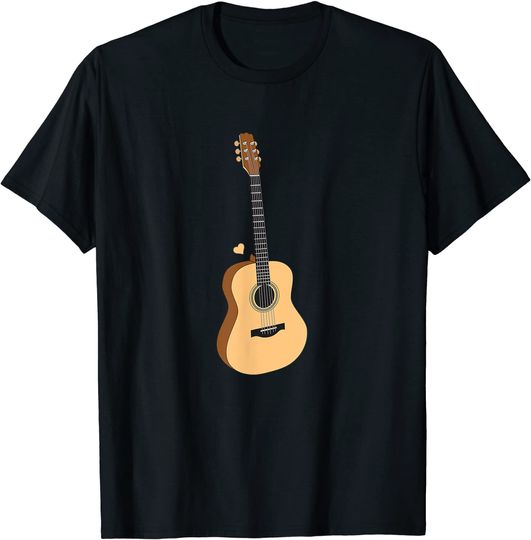 Discover T-shirt Unissexo de Manga Curta Adoro Guitarra Ukulele