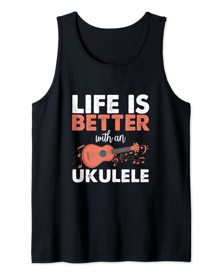 Discover Camisola de Unissex Sem Mangas Life Is Better With An Ukulele