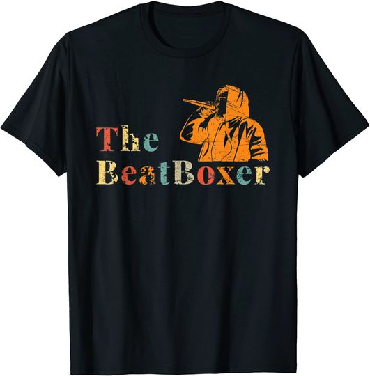 Discover T-shirt Unissexo de Manga Curta Design de Beatboxing