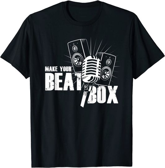 Discover T-shirt Unissexo Hiphop Make Your Beatbox