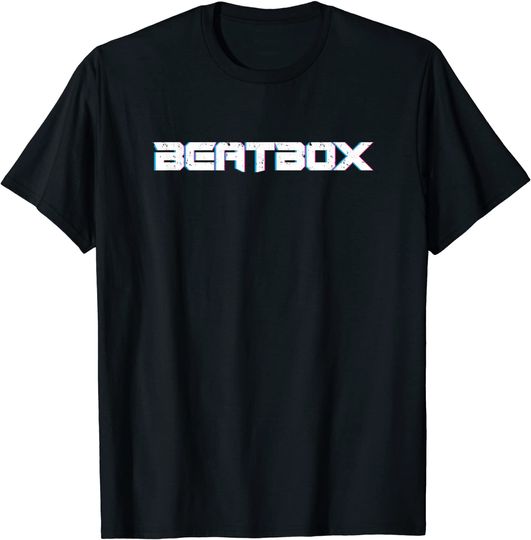 Discover T-shirt Unissexo Simples com Letra Beatbox