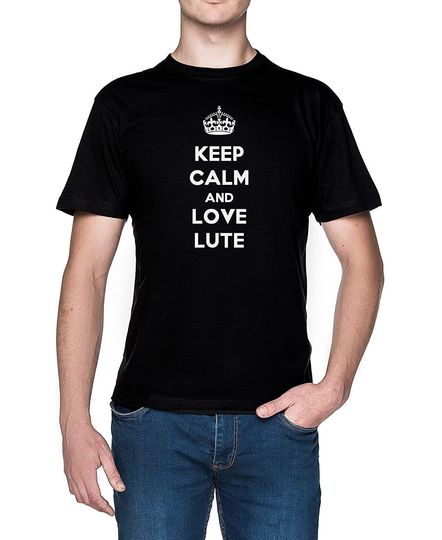Discover T-shirt para Homem Keep Calm And Love Lute