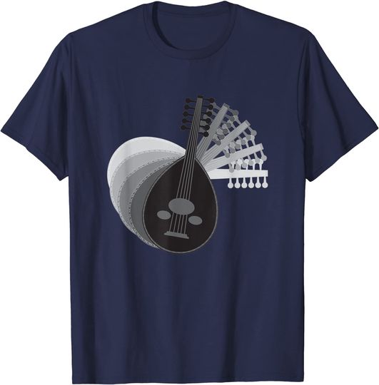 Discover T-shirt Unissexo com Design Instrumento Musical Oud