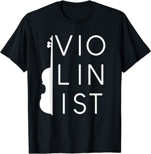 Discover T-shirt para Homem e Mulher Violinista Instrumento Musical