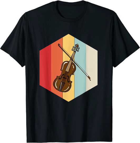 Discover T-shirt Unissexo Retro Violino Presente para Amantes de Violino