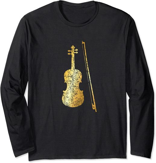 Discover Camisola de Mangas Compridas com Estampa de Violino