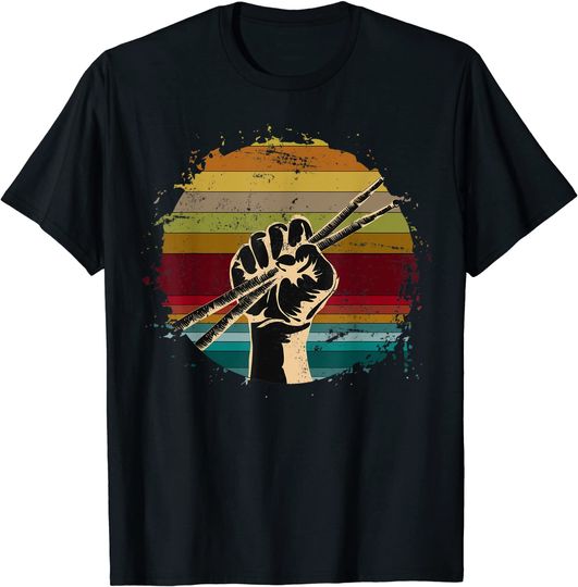 Discover T-shirt Unissexo Tambores Bastões da Música