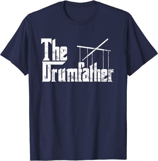 Discover T-shirt Unissexo The Drumfather Baterista