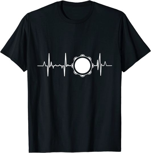 Discover T-shirt Unissexo de Manga Curta Batimentos do Coração e Pandeiro
