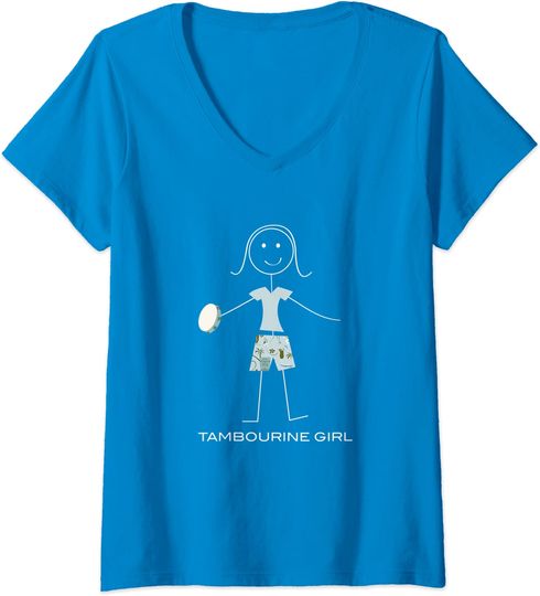 Discover T-shirt de Mulher com Decote Em V Tambourine Girl