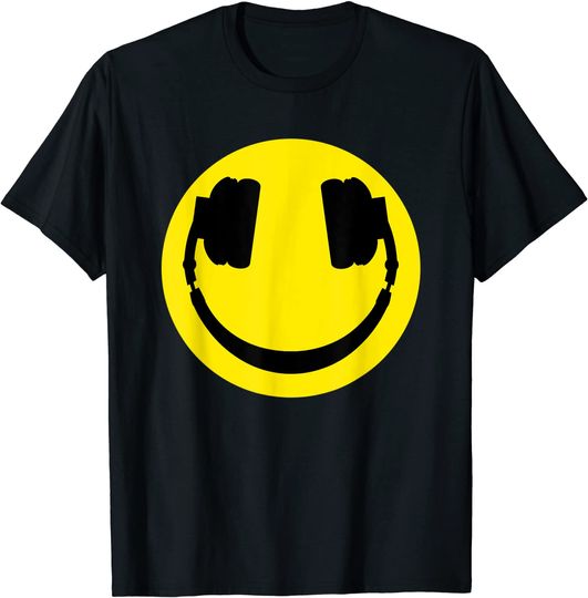 Discover T-shirt Unissexo Divertido com Emoji e Headphones