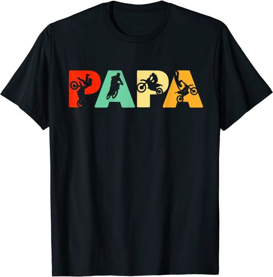 Discover T-shirt Unissexo Retro Papa de Motorista