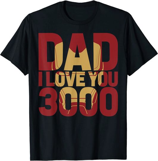Discover T-shirt Unissexo Dad I Love You 3000 Presente do Dia dos Pais