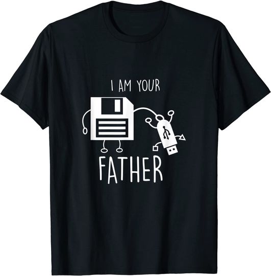 Discover T-shirt Unissexo Cute USB Floppy Disk I Am Your Father