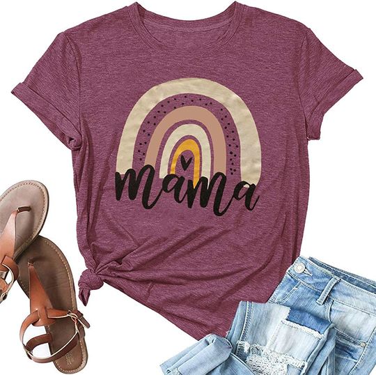 Discover T-shirt para Mulher com Estampa de Mama Presente do Dia das Mães